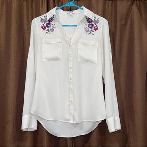 Express Embroidered Slim Fit Portofino Shirt